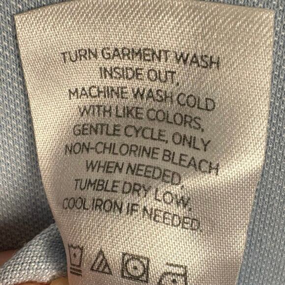 XXL Pique Polo Light Blue Men’s Short Sleeve Collared Shirt Stretch Cotton Top - Picture 6 of 6